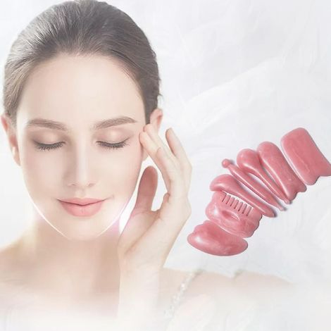 Ensemble de 7 grattoirs Gua Sha en pierre de jade naturelle verte pour massage amincissant et spa (1/5)