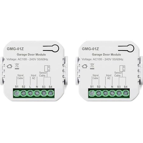 Compatible con 2 controladores de puerta de garaje inteligentes Graffiti Zigbee, control remoto universal para puerta de garaje, aplicación de control sincronizado. (1/4)