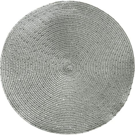 4 runde Silberfarbene Tabletts, ø38x0,2cm. Basics