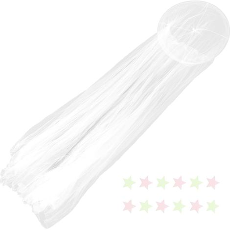 Moustiquaire ronde pour lit, maille haute densité, pliable, en (1/5)