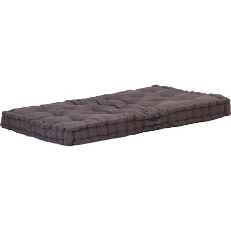 Coussin de plancher de palette Coton 120x80x10 cm Anthracite (1/5)