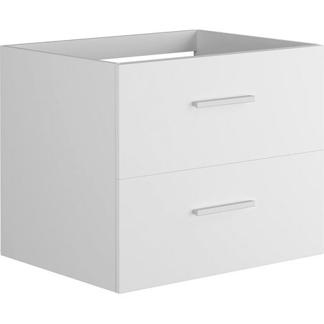 Mobile sotto lavabo sospeso 60 cm Bianco - KAYLA