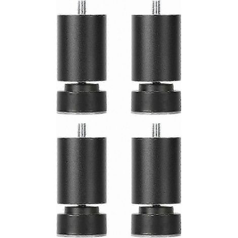 Pieds métalliques robustes et réglables, filetage M10, compatibles avec les supports de meubles - Noir 12 cm (1/5)
