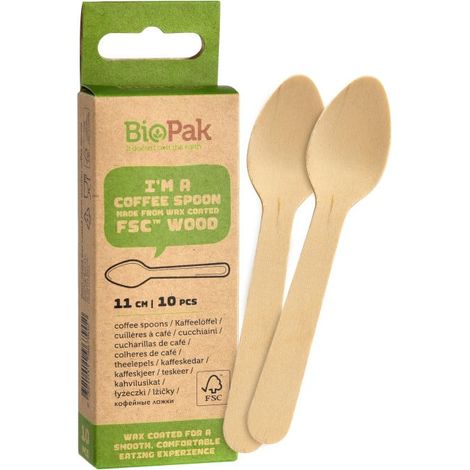 Duni Kaffeelöffel Holz 11 cm - 10 Stück Löffel