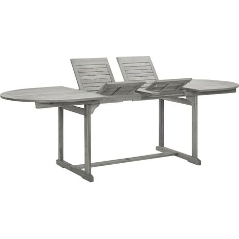 Garden Dining Table (160-240)x100x75 cm Solid Acacia Wood vidaXL