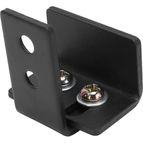 Kit de guidage au sol pour porte de grange, quincaillerie de quincaillerie pour guide inférieur de porte coulissante à fentes en acier au carbone (1/5)
