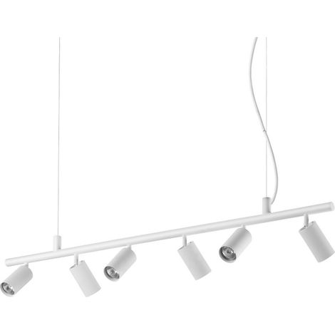 Ideal Lux DYNAMITE - Suspension d'intérieur Spotlight Plafonnier 6 Lumières Blanc, GU10