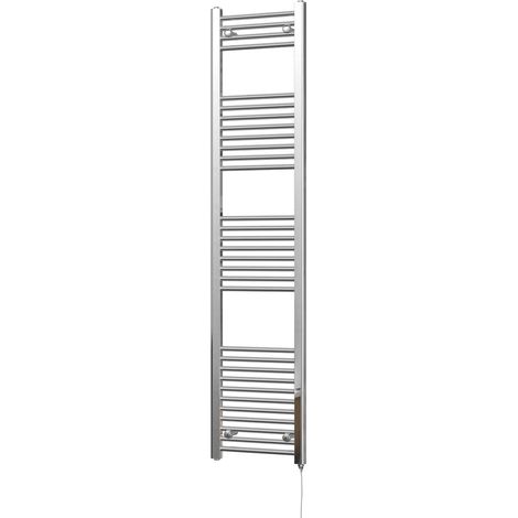 Zennor - Chrome Electric Towel Rail H1800mm x W400mm Straight 400w Standard (1/3)