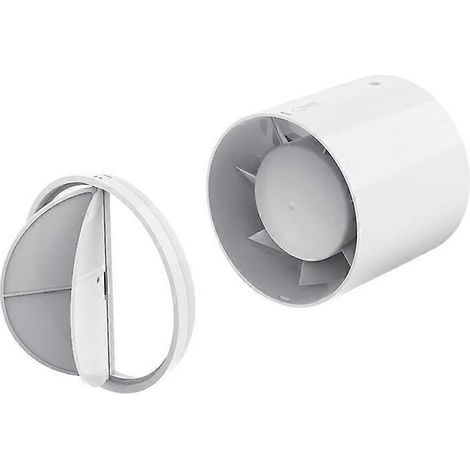 Extracteur d'air silencieux 150 mm, 19 W, ventilateur de gaine à flux mixte écoénergétique pour salles de bains, conduits de ventilation, serres, tentes (1/5)
