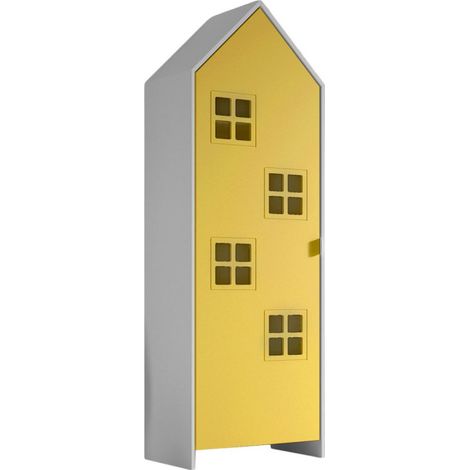 Armoire Enfant Maison "Casami Bruges" 171cm Jaune (1/4)