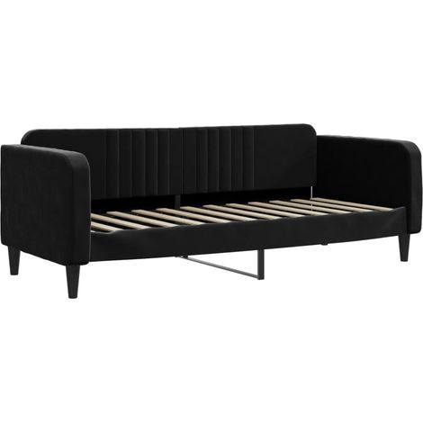 Lit de repos noir 80x200 velours (1/5)