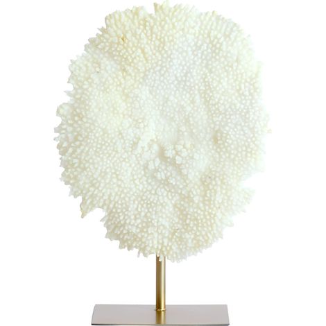 Ornamento Light & Living CORAL su piedistallo in crema e bronzo (1/4)