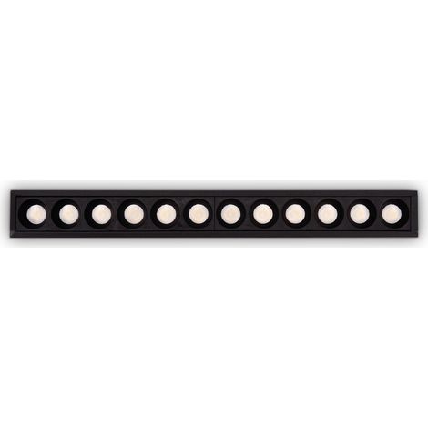 Faretto Incasso Contemporaneo Lika Alluminio Nero Led 19W 3000K Ip20