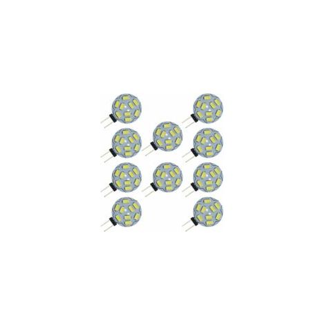 Confezione da 10 lampadine LED G4 9 SMD 5730 12V AC/DC con base a doppio canale, plafoniera a incasso, lampadina LED di ricambio per lampadina alogena da 20W, bianco caldo 2700K [Classe di Energia] -  (1/4)