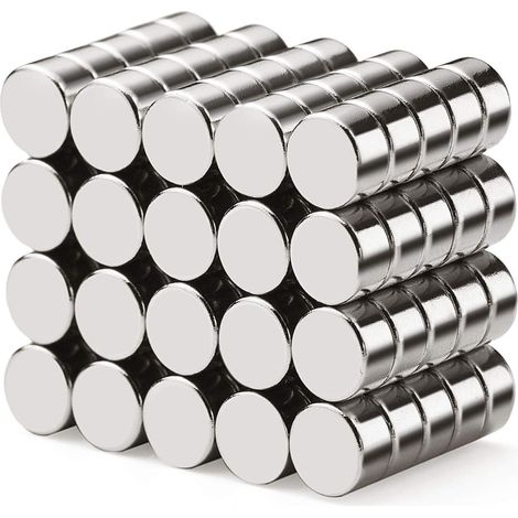 Lot de 40 aimants extra-forts 6 mm x 3 mm, aimants en néodyme pour tableau blanc, réfrigérateur, tableau d'affichage et travaux manuels. (1/5)