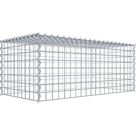 Gabiondeco - Gabion - Element de prolongation en hauteur 100 cm x 40 cm x 50 cm (L x H x P). maille 5 x 5 cm. Spirale. Attention : il manque une grille - Made in Germany (1/5)