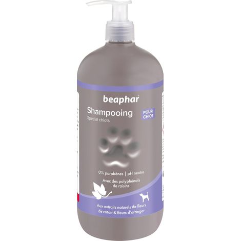 Shampoing pour chiot Aux polyphénols de raisin, aux extraits naturels de fleurs de coton