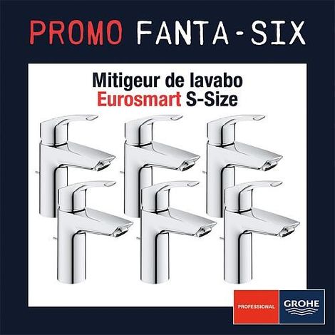 Six-Pack paquet économique 6x Mitigeur de lavabo Grohe Eurosmart S-Size (1/5)