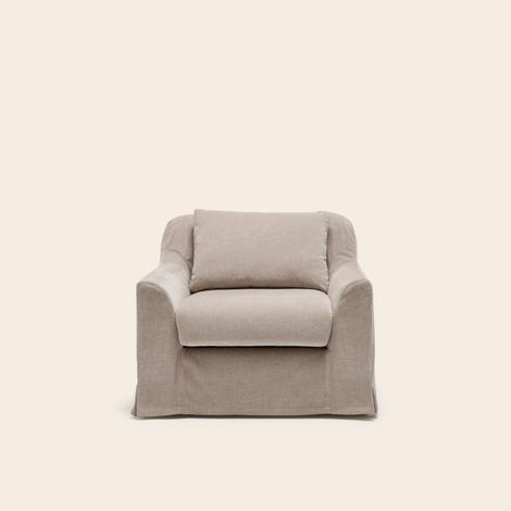 Fauteuil en Revêtement en chenille moelleuse CLARIBEL
