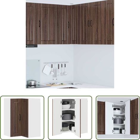 vidaXL Küchenschrank Eichenoptik - Küchenschrank Braun Eichen-Optik 57 x 57 x 80 cm Holzwerkstoff (1/5)