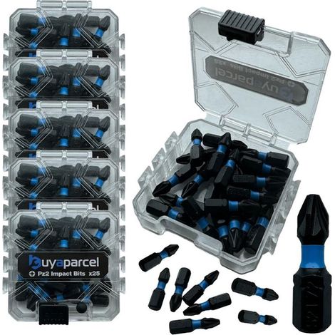 BAP 100 PC Torsion PZ2 Pozi 2 Screwdriver Set 25mm Drill Bits Impact Driver (1/5)