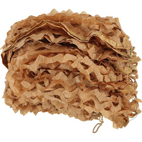 Filet de camouflage militaire d'extérieur pour la chasse, le tir, le camping, protection solaire et abri (marron 24) (1/5)