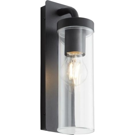 Brilliant Aosta Aplique exterior negro mate 31 cm (1/3)