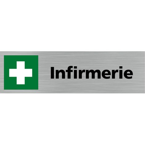 Pictogramme INFIRMERIE (Q0162).- Adhésif aspect aluminium brossé - (1/5)