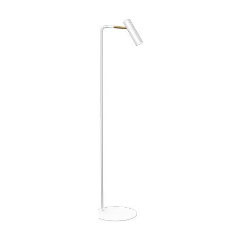 Lampadaire tube moderne blanc/or GU10 8W Axion Luminex