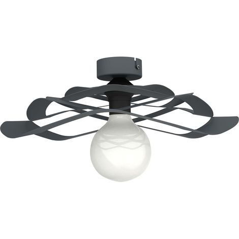 LUMICOM KAMI Plafoniera, 1X E27, max 42W, metallo, antracite, D.40cm