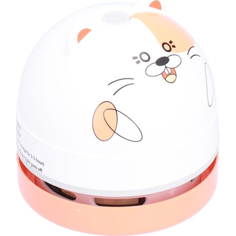 Aspirateur de bureau en forme d'animal mignon, aspirateur-rasoir électrique, nettoyeur de bureau et de crayons pour enfants, hamster. (1/5)