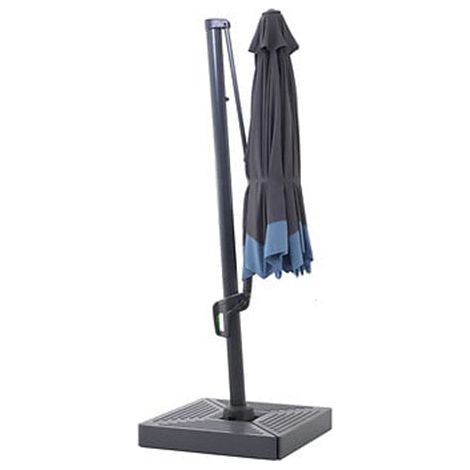 Parasol excentré - Bicolor Bleu (1/2)