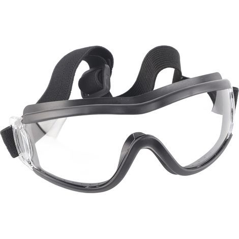 Schutzbrille für Kinder, tropfen- und beschlagfrei, transparent, für den Außenbereich (schwarz) (1/5)