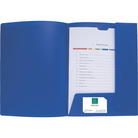 Exacompta 43502E fichier Polypropylène (PP) Bleu A4