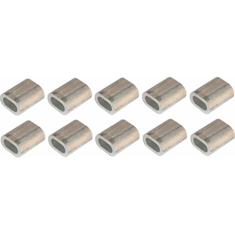 10x manchon à sertir 2mm aluminium pour câble acier armature raccord connecteur réparation serre