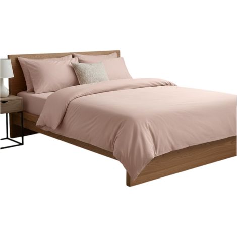 Housse de couette en percale 240 x 260 cm Nude