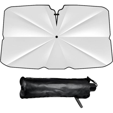 Parapluie Pare Soleil Pliable pour Pare Brise De Voiture, Pare Soleil Voiture Pare Brise Avant, Parasol Voiture Pliable, 360° Réglable Flexible Tige, Universel pour Pare Brise De Voiture (1/5)