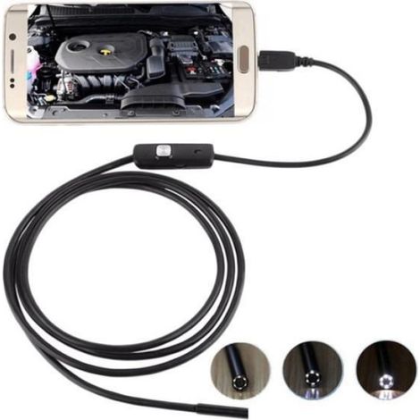 Caméra Endoscope USB 2.0 MP Borescope 2 en 1 HD étanche 6Led Light 5M @dw2601 (1/4)