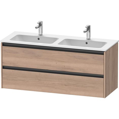 Duravit Ketho.2 Waschtischunterbau wandhängend, 2 Schubkästen,