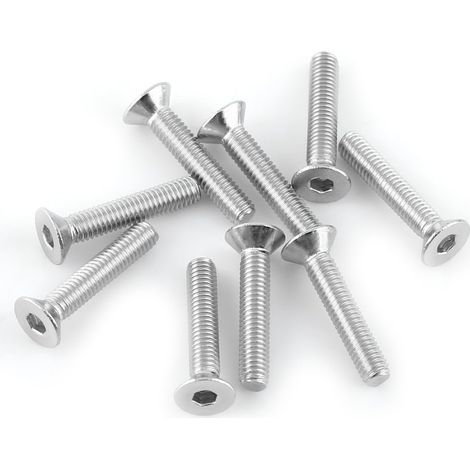 300pcs Boulon Vis Tête Fraisée Hexagonale en Acier inoxydable 304 avec Boîte de Rangement M3 x 4/6/8/10/12/16mm. (1/5)