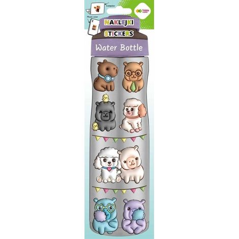 Pegatinas divertidas para botellas de agua Kapi 83x286 colores alegres