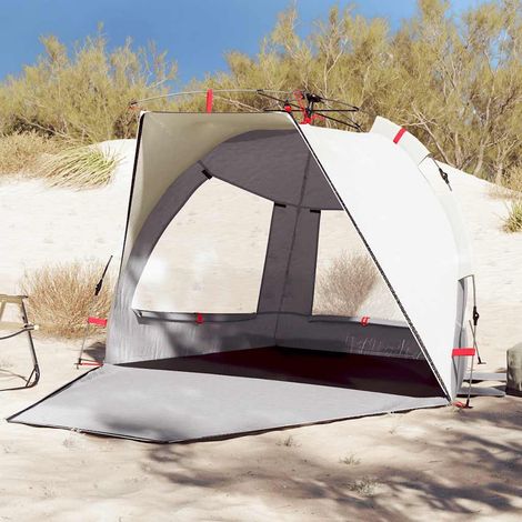 Strandzelt 2 Personen Grau Quick Release Wasserdicht (1/5)