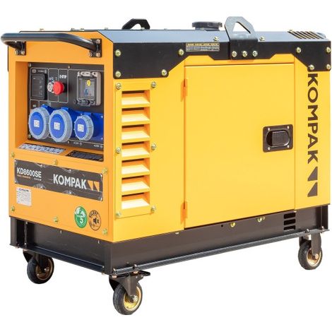 KD8600SE Generador diésel monofásico e insonorizado 6,3 kW de KOMPAK