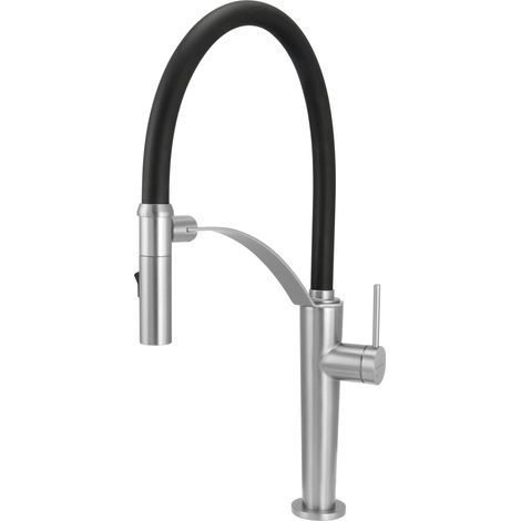 Deante Corda robinet inox avec bec flexible et douchette