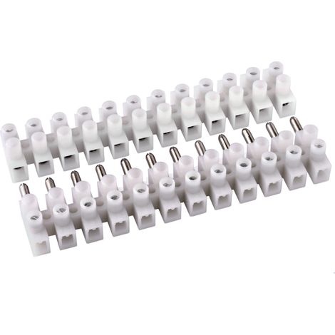 Morsettiera mammut, con spina di unione, 4mm², 12 poli, 450V 32A, bianco - Wimex 6030210