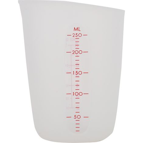 Gobelet doseur souple en silicone transparent 250ml, tasse doseuse visuelle semi-perméable pour lait