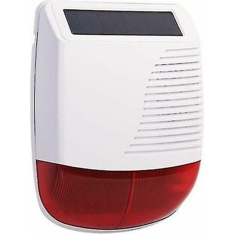 VURAHOME - Extérieur sans fil, à énergie solaire, flash de lumière stroboscopique, alarme de sirène (1/3)