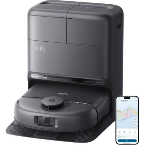 EUFY Omni C28 - Robot Aspirateur Laveur - Rouleau-Serpillere HydroJet autonettoyant - 15000 Pa - Conception Anti-noeud (1/5)