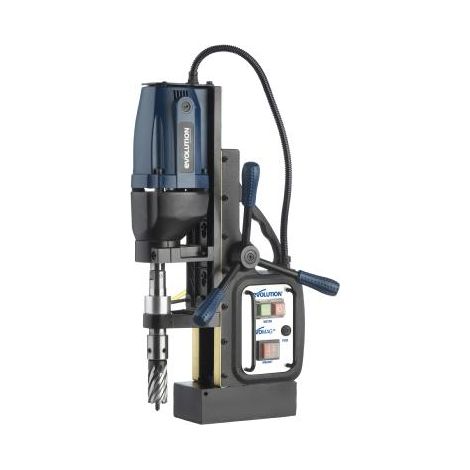 Evolution – Perceuse à colonne magnétique 1200W – Profondeur de perçage 150mm – Force de traction 13000N – Pour métal et béton armé (1/2)
