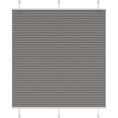 Store plissé anthracite 120x100 cm largeur du tissu 119,4 cm